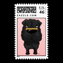 Shar-Pei Valentine Postage stamps