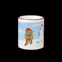 Shar-Pei Winter Scene mugs