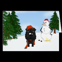 Shar-Pei Winter Scene cards