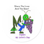 Share the Love and The Beer Stickers - St. Urho stickers