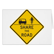 Share the Road Highway Sign Cards