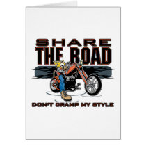 Share the Road Motorcycle cards by SkullShock Share the Road Motorcycle cards