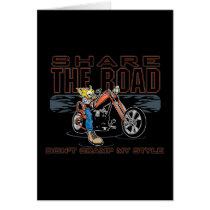 Share the Road Motorcycle cards by SkullShock Share the Road Motorcycle cards