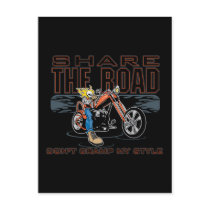 Share the Road Motorcycle postcards by SkullShock Share the Road Motorcycle postcards