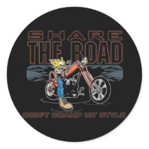 Share the Road Motorcycle stickers