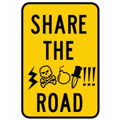 Share the Road T-Shirt by stoxic