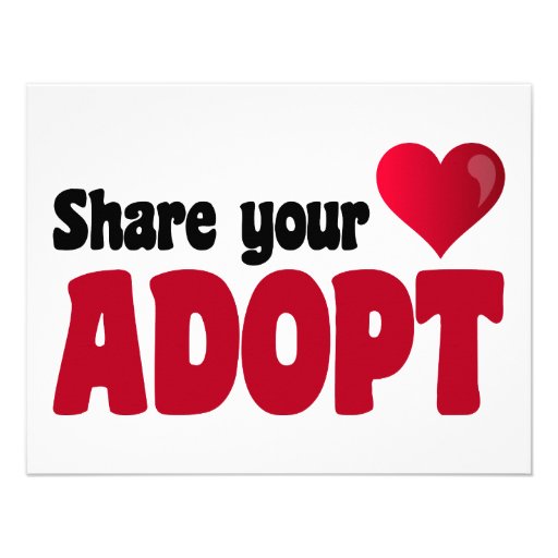 Share Your Heart Adopt Custom Announcements