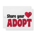 Share Your Heart Adopt Custom Announcements