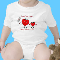 Share Your Heart Valentines Infant Creeper t-shirts