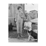 Sharecropper Family with Hound Dog, 1935 Post Cards