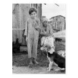 Sharecropper Family with Hound Dog, 1935 Post Cards