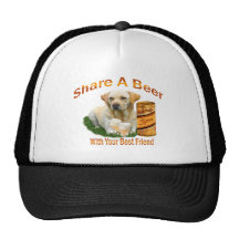 Shares A Beer yellow lab Hat