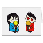 Sharing Ice cream Greeting Cards