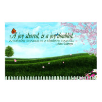 Sharing Joy Inspirational Poster Print