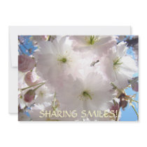 SHARING SMILES! Invitations Party Holiday BLOSSOMS