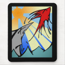 Shark and Fish mousepads