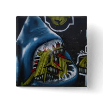 Shark attack graffiti buttons