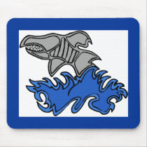Shark attack mouse pad mousepads by marcya7 Shark attack mouse pad mousepads