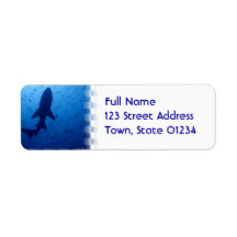 Shark Attack Return Address Mailing Label