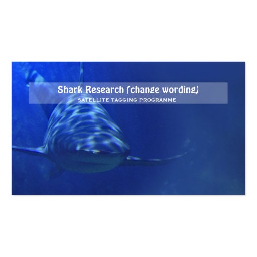 Shark biology marine research business card templates (front side)