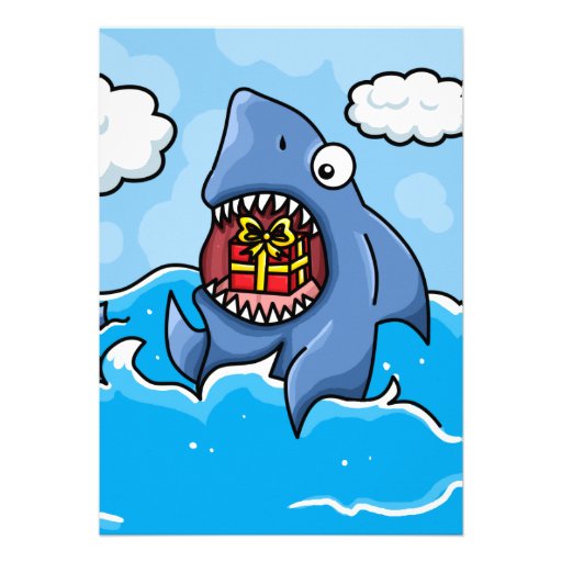 Shark Birthday Party Invitation