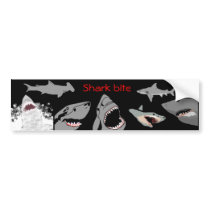 Shark bite bumper sticker bumper stickers
