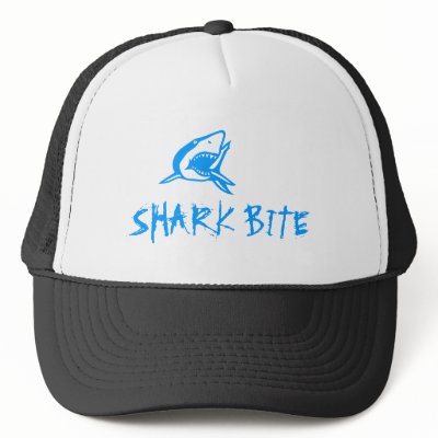 SHARK BITE TRUCKER HAT by Poker_Face