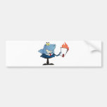 Shark Businessman Showing Flaming Contract Bumper Stickers
