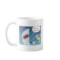 Shark cartoon coffee mug