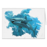 Shark Cruising The Depths Greeting Cards