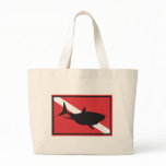 Shark Diving Flag bags