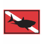 Shark Diving Flag Long Sleeve T-Shirt