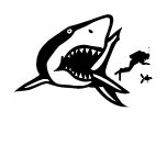 Shark Eats Scuba Diver T Shirt