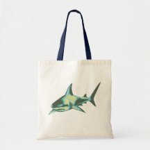 shark fish, wild animals tote bags