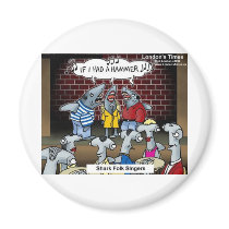 Shark Folk Singers Funny Gifts Tees & Cards magnets
