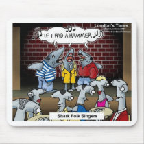 Shark Folk Singers Funny Gifts Tees & Cards mousepads