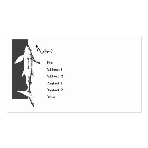 Shark Graphic Business Card (front side)