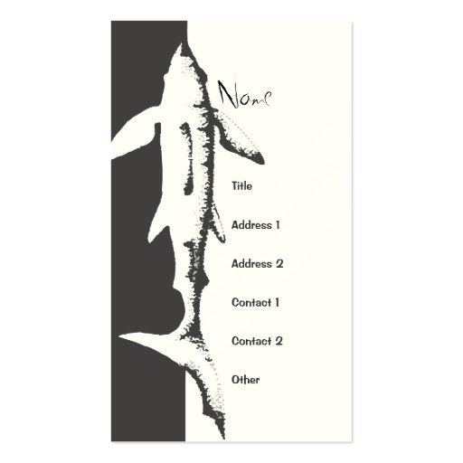Shark Graphic Business Card Templates (front side)