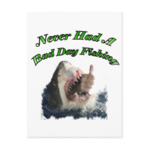 Shark hand post card