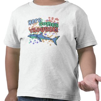 Shark Here Comes Trouble T Shirt shirt