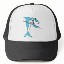 Shark Playing Billiards Trucker Hat