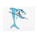 Shark Playing Billiards Post Card
