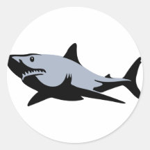 Shark Round Sticker