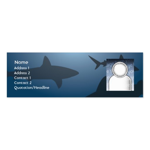 Shark - Skinny Business Card Template (front side)