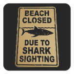 shark spotted square stickers