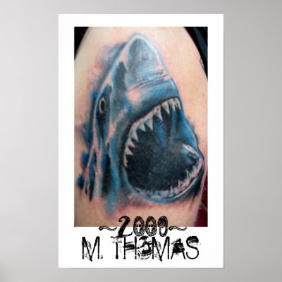 shark tattoo. Shark Tattoo Poster by