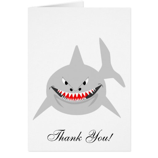 Shark Thank You Card | Zazzle