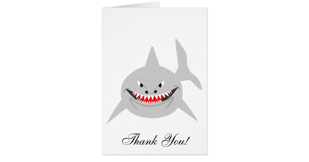 Shark Thank You Card | Zazzle