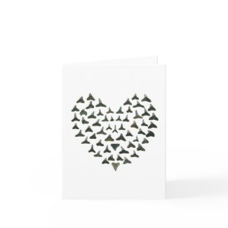 Shark Tooth Valentine Notecard