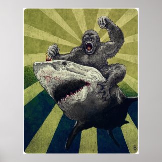 Shark vs. Gorilla print
